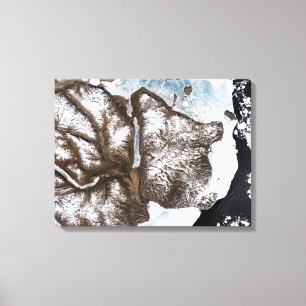 Impressão Em Tela O gelo do mar encosta no leste de Greenlan