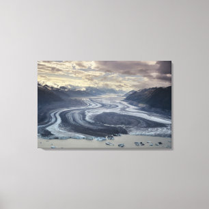 Impressão Em Tela O Glaciar de Lowell desagua no rio Alsek, em