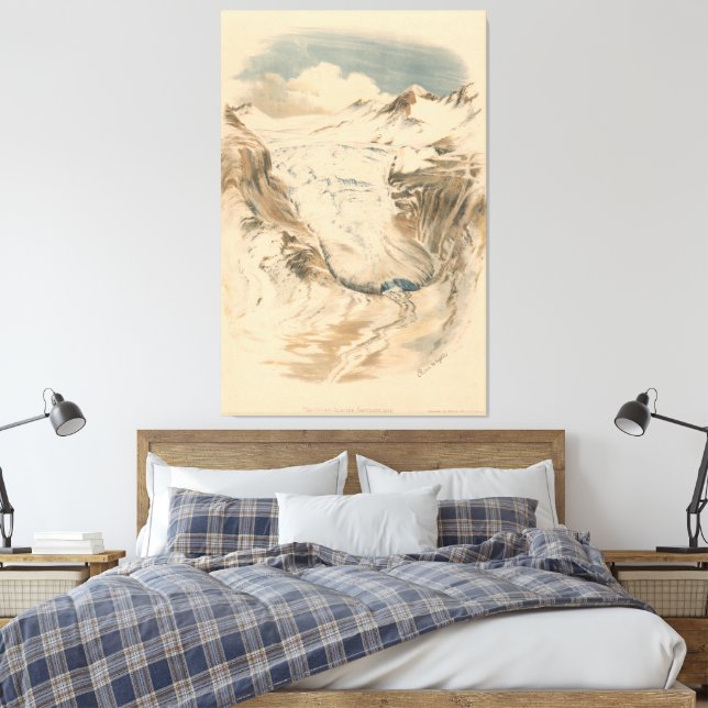 Impressão Em Tela O Glaciar Rhone. Suíça (Insitu(Quarto))