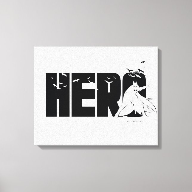 Impressão Em Tela O Gráfico "Herói" do Batman (Frente)