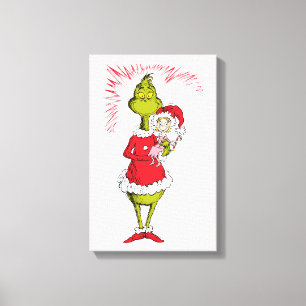 Impressão Em Tela O Grinch Abraça Cindy Lou Quem