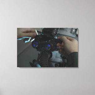 Impressão Em Tela O homem-ar ajusta o olho