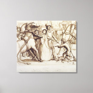 Impressão Em Tela O homem cego, 1853 (caneta, tinta, lavagem e