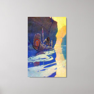 Impressão Em Tela O Índio Em Sua Solidão NC Com 1907