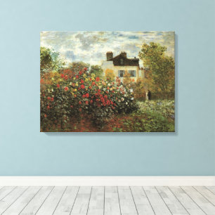 Impressão Em Tela O Jardim de Monet em Argenteuil de Claude Monet