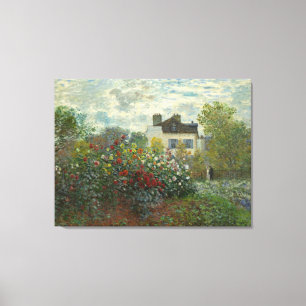 Impressão Em Tela O Jardim do Artista em Argenteuil Claude Monet