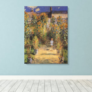 Impressão Em Tela O Jardim do Artista em Vetheuil por Claude Monet