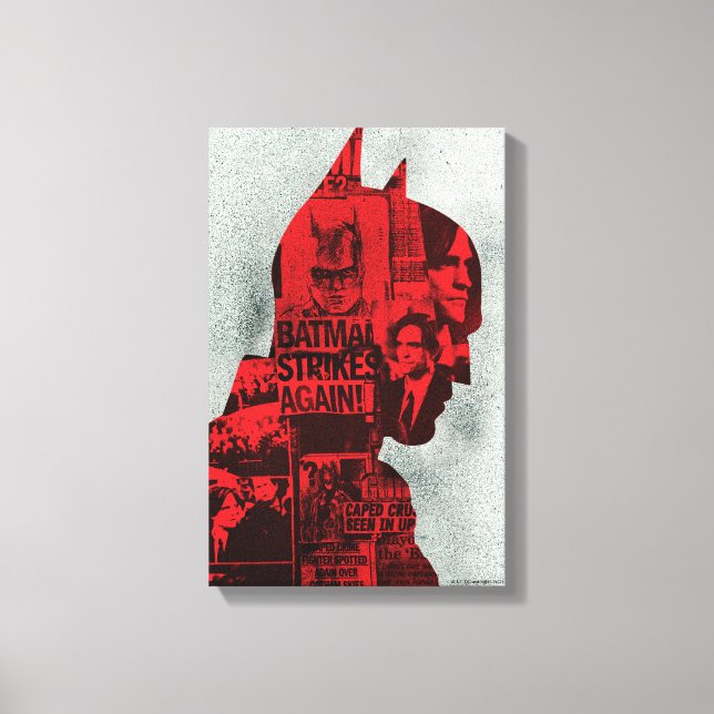 Impressão Em Tela O jornal Batman Silhouette (Frente)