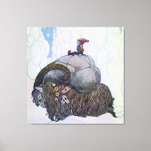 Impressão Em Tela "O Julbock" Cabra de Natal de John Bauer