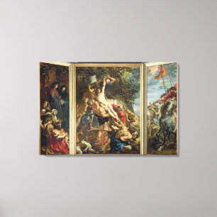 Impressão Em Tela O levantamento da cruz, 1610-11 (óleo no painel)