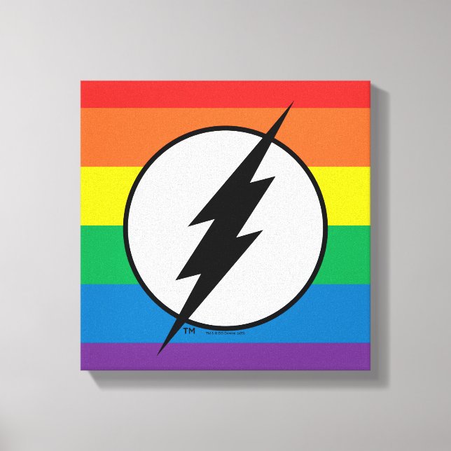 Impressão Em Tela O logotipo Flash Rainbow (Frente)