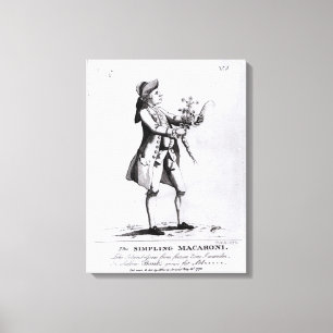 Impressão Em Tela O macarrão de Simpling