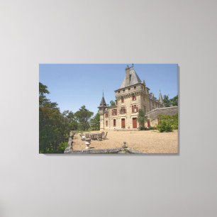 Impressão Em Tela O magnífico Chateau de Pressac e jardim
