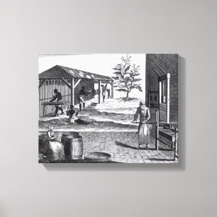 Impressão Em Tela O Manufactory do tabaco em ramos diferentes