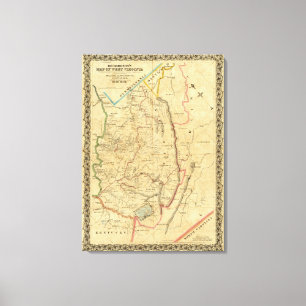 Impressão Em Tela O mapa de Richardson de West Virginia