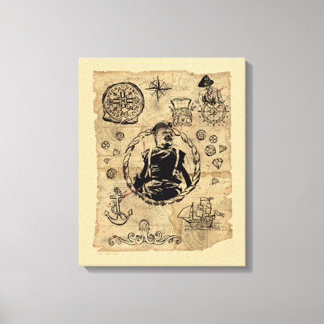 Impressão Em Tela O mapa do tesouro da Lama dos Goonies (Frente)