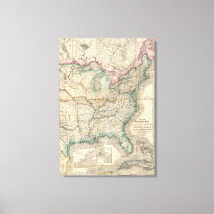 Impressão Em Tela O mapa militar de Wyld dos Estados Unidos