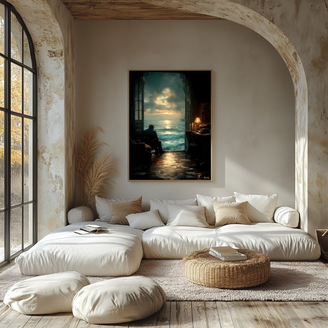 Impressão Em Tela O Mar Além Do Seu Silêncio (Criador carregado)