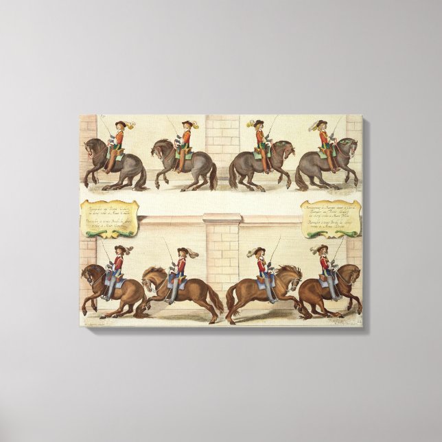 Impressão Em Tela O Marquês de Newcastle on Horseback Demonstratin (Frente)