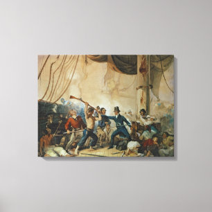 Impressão Em Tela O Melee no Conselho do Chesapeake, 1813