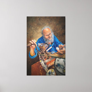 Impressão Em Tela O Moinho do Tempo: Pintura Simbólica a Óleo de Hom