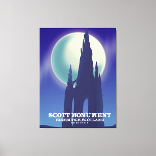 Impressão Em Tela O monumento de Scott, Edimburgo, Scotland