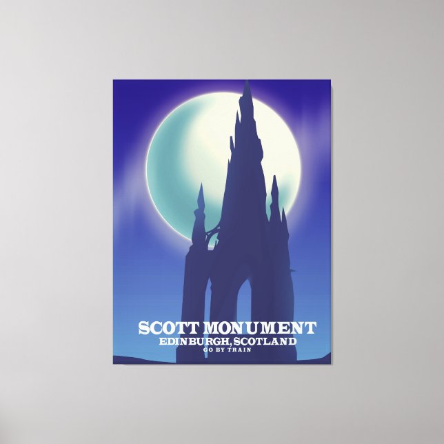 Impressão Em Tela O Monumento Scott, Edimburgo, Escócia (Frente)