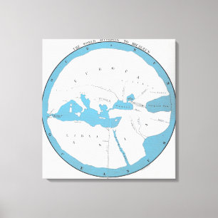 Impressão Em Tela O mundo de acordo com Hecataeus