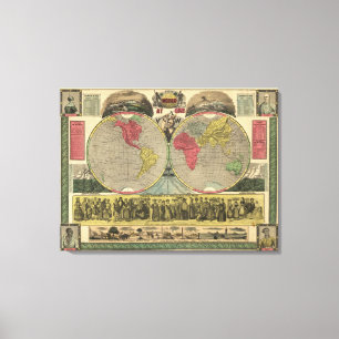 Impressão Em Tela O mundo em uma vista
