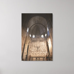 Impressão Em Tela O Nave do monastério de Santa Maria De Poblet