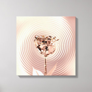 Impressão Em Tela O ouro cor-de-rosa da flor cora o luxo de seda