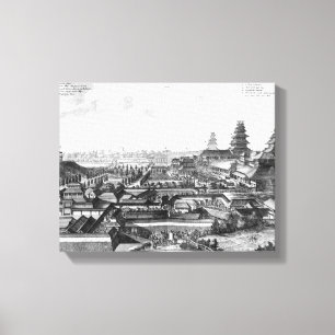 Impressão Em Tela O palácio imperial em Ido, Japão