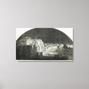Impressão Em Tela O panorama novo de Burford de Nápoles pelo luar