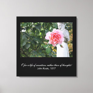 Impressão Em Tela O para uma vida de sensações (citação de Keats)