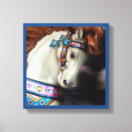 Impressão Em Tela O parque de diversões pintado de Feliz-de-cavalo 7