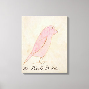 Impressão Em Tela O pássaro cor-de-rosa, 'de dezesseis desenhos do