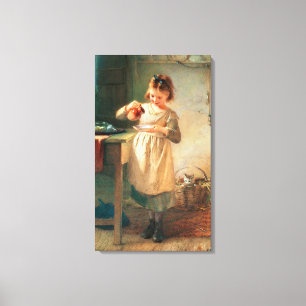 Impressão Em Tela O pequeno almoço do gatinho