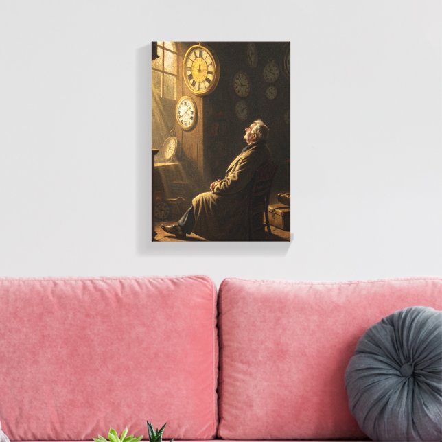 Impressão Em Tela O Peso do Tempo (Insitu(Sala de estar))