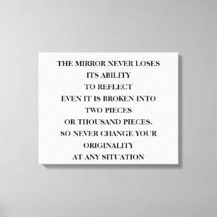 Impressão Em Tela O poder do eterno do espelho para refletir, não im