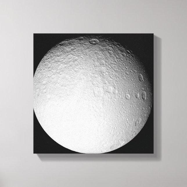 Impressão Em Tela O Polo Sul da Lua de Saturno Tethys (Frente)