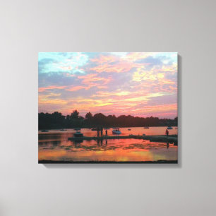 Impressão Em Tela O pôr do sol na curva