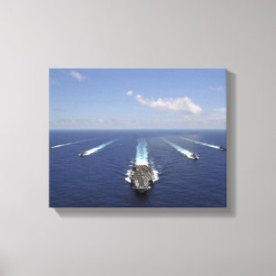 Impressão Em Tela O porta-aviões USS Abraham Lincoln