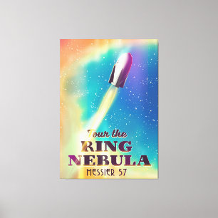 Impressão Em Tela O poster de viagens Espacial Nebula (Messier 57).
