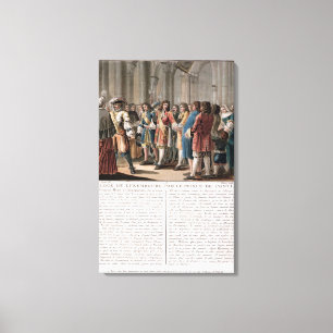 Impressão Em Tela O príncipe de Conti (1664-1709) elogia o duque o