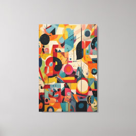 Impressão Em Tela O Quadro de Formas Abstratas Caprichosas de Meados
