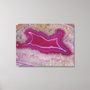 Impressão Em Tela O quartzo lustrado Geode da ágata enfrenta