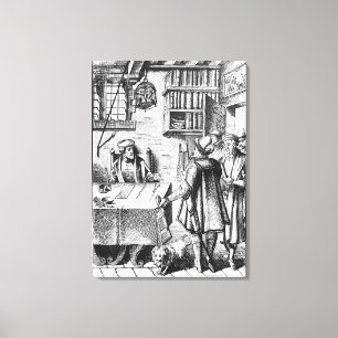 Impressão Em Tela O receptor dos impostos, após um woodcut 'no uso