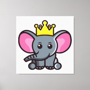 Impressão Em Tela O rei elefante