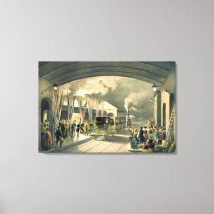 Impressão Em Tela O rei na estação transversal nova (litho)
