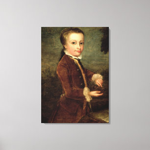 Impressão Em Tela O retrato de Wolfgang Amadeus Mozart envelheceu